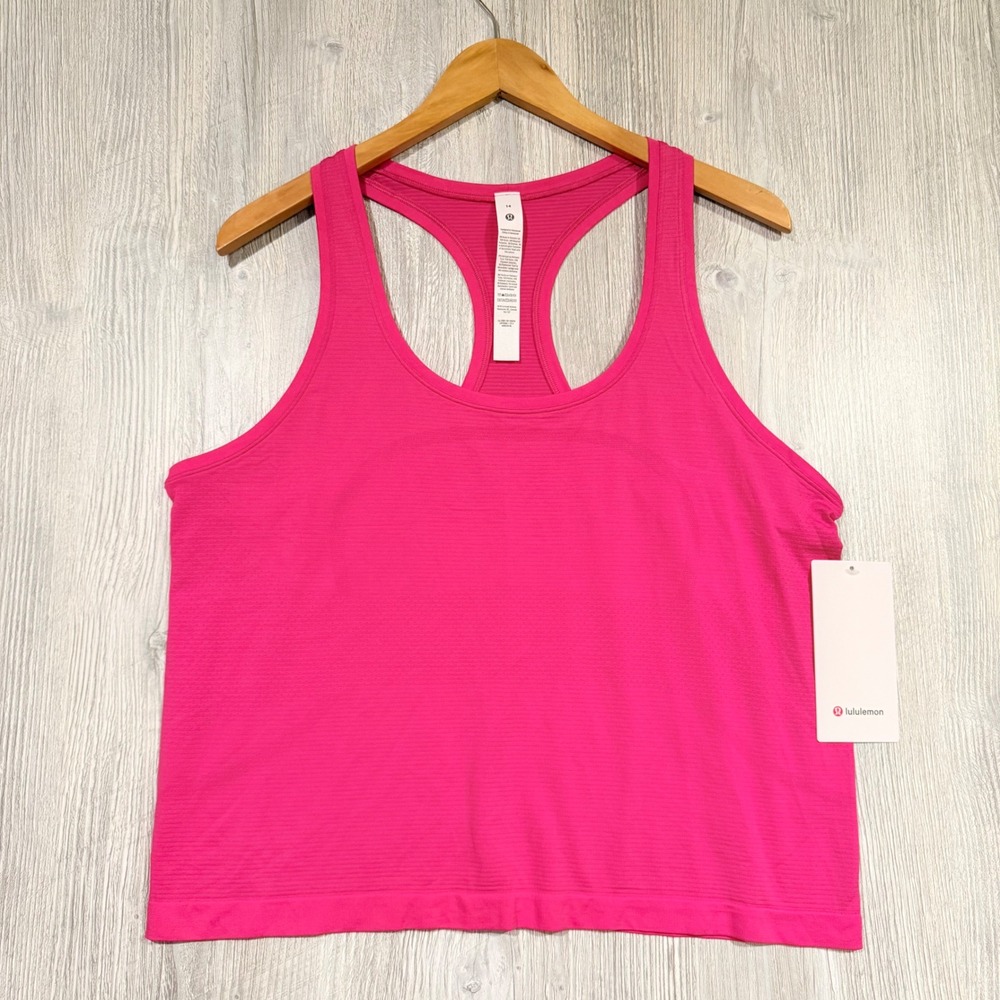 Lululemon Swiftly Tech Racerback Tank Top Magenta Pink Bright Athletic Size 14